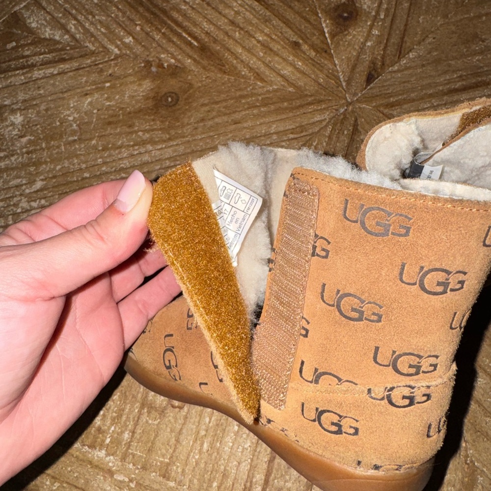 UGG Brown Logo Suede Boots - Picture 4 of 6